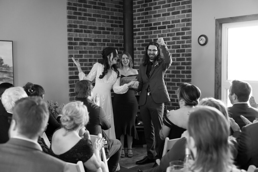 intimate winter wedding ceremony