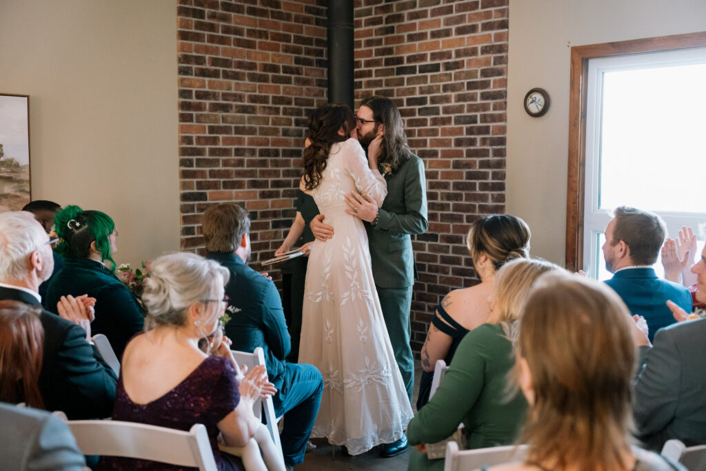intimate winter wedding elopement