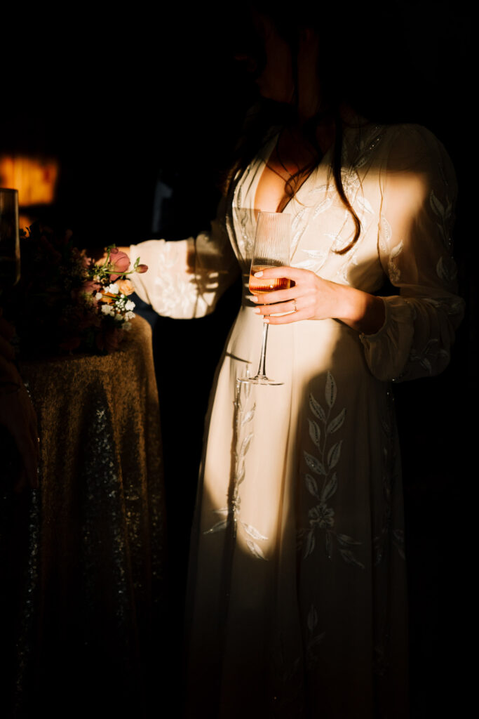 winter elopement detail photo