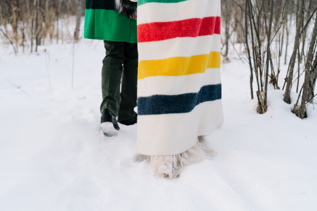Winter wedding just outside of Winnipeg