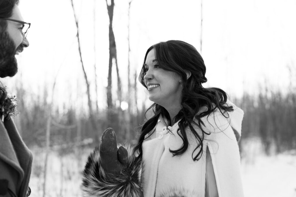 Winter wedding photography just outside of Winnipeg
