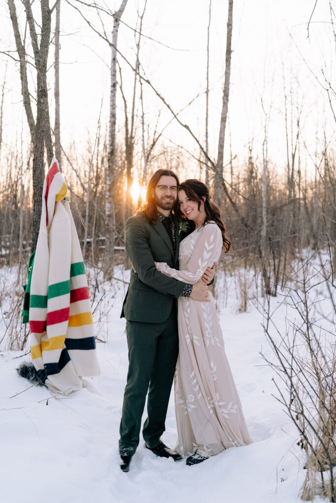 Winter wedding at home