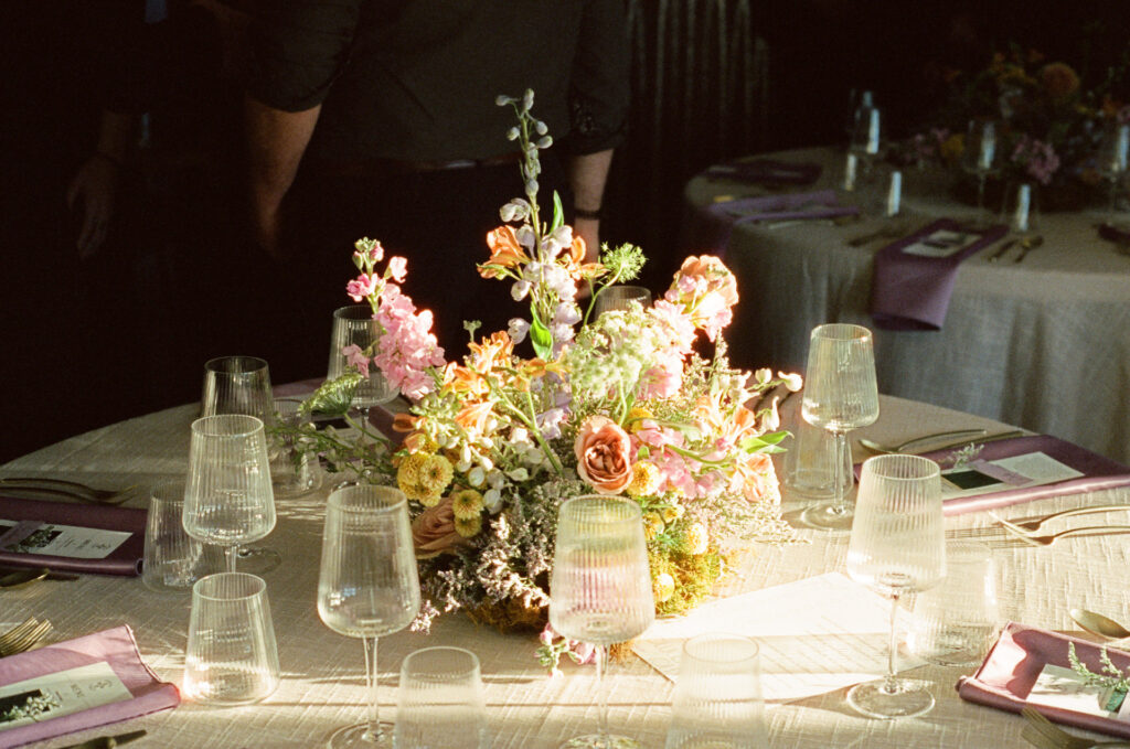 wedding flower on film