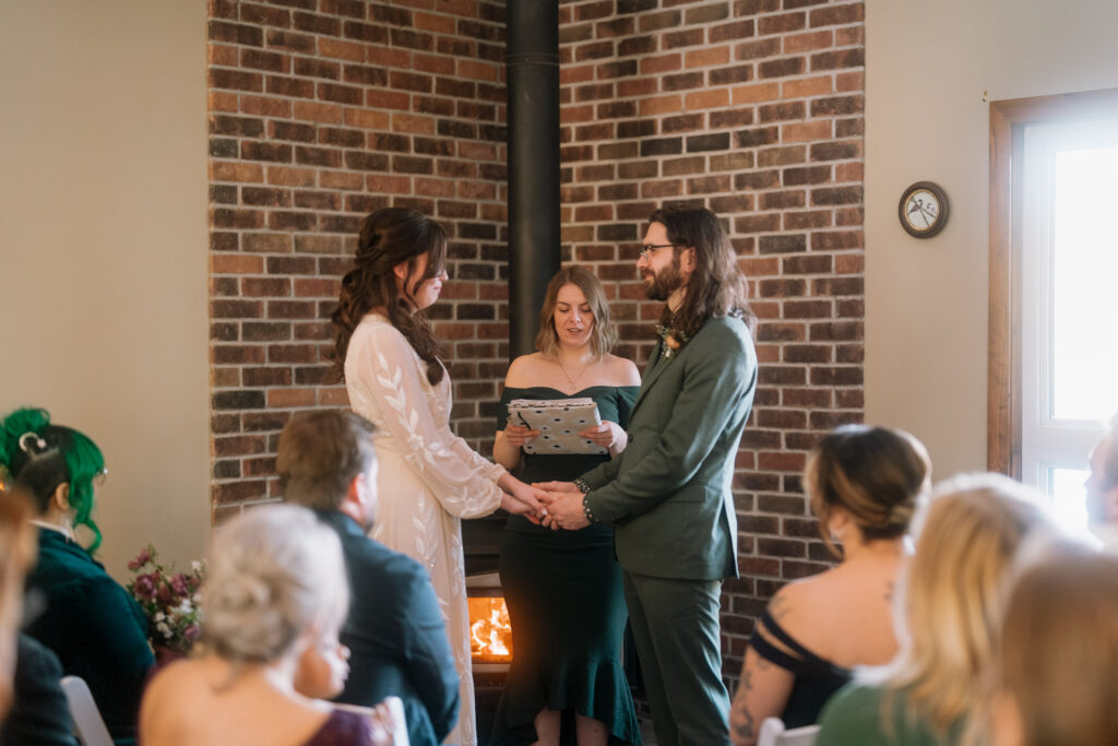intimate at home elopement