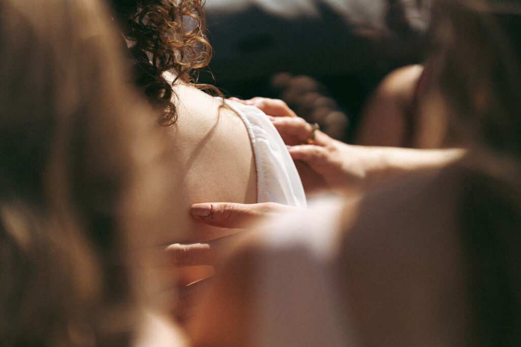 intimate backyard wedding ceremony