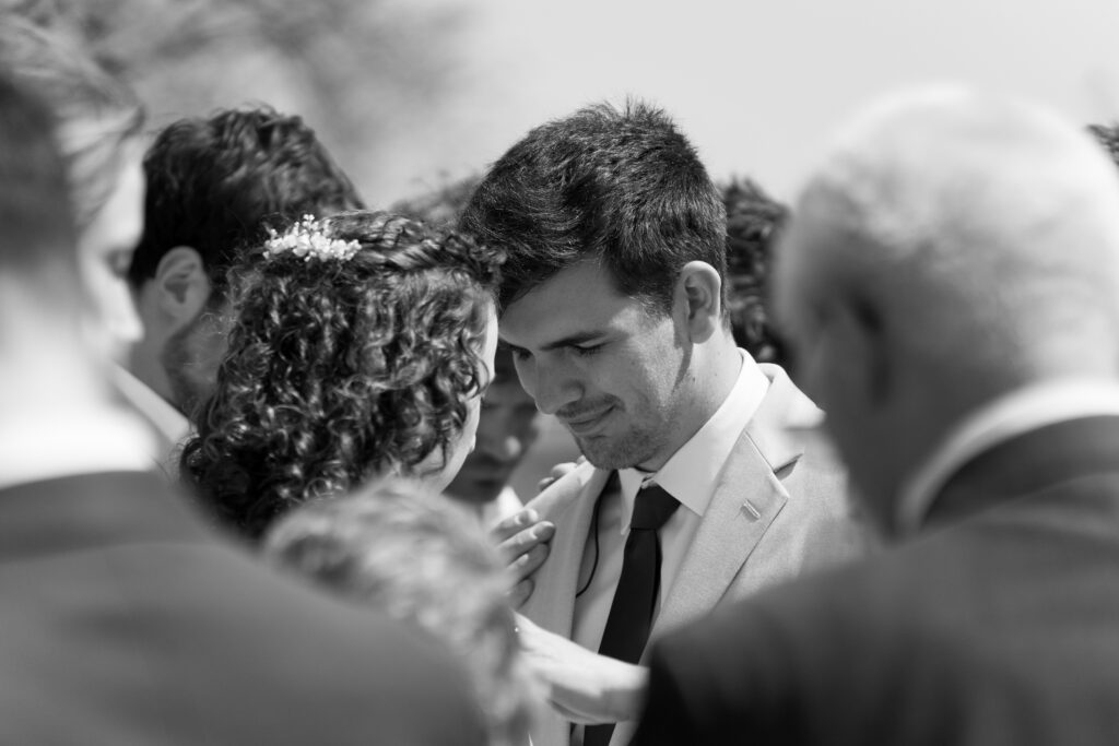 intimate backyard wedding ceremony