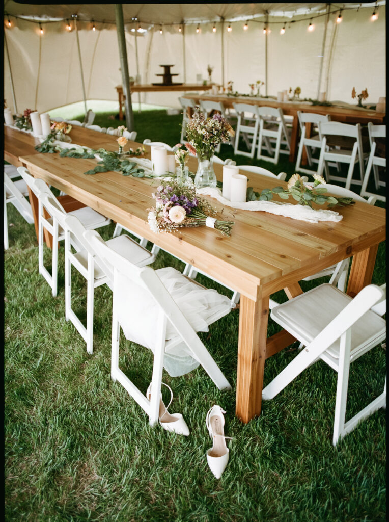 backyard wedding detail photo