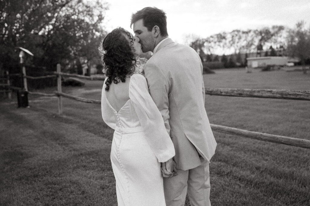 sunset photos of bride and groom