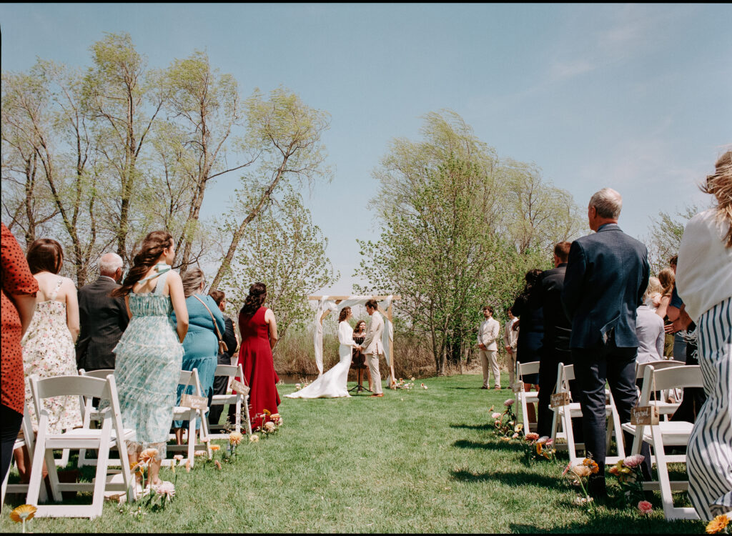 backyard wedding ceremony