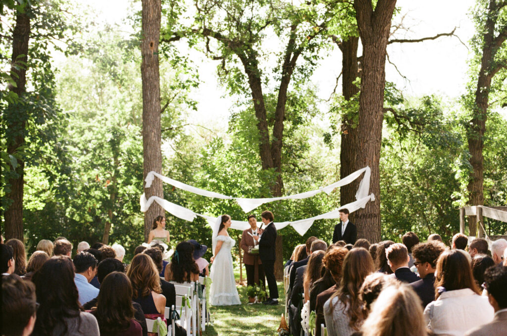 wedding ceremony on 35mm film