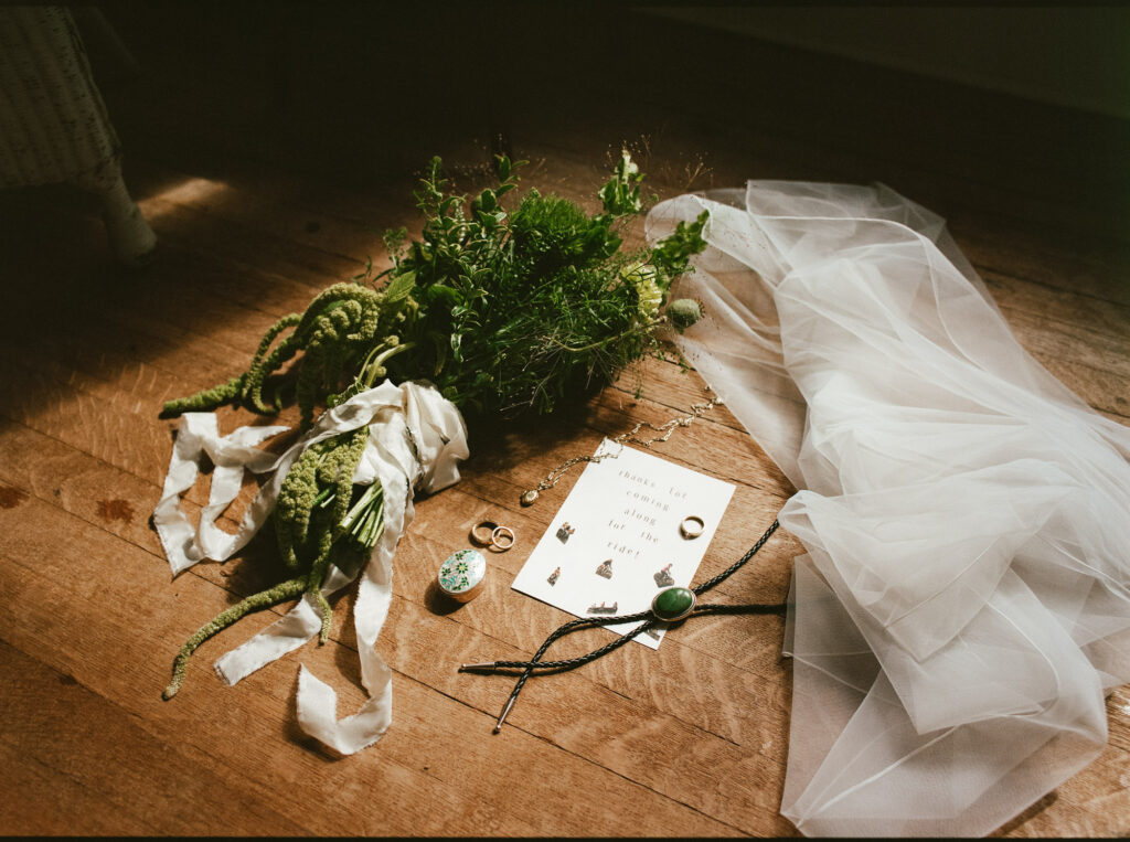 wedding detail photo on medium format film