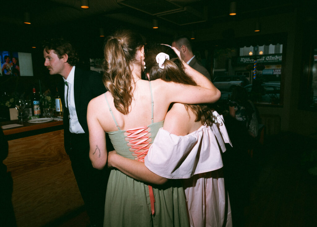 documentary-style photo at wedding reception