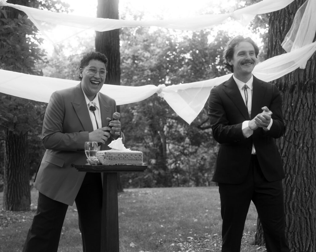 groom at wedding ceremony