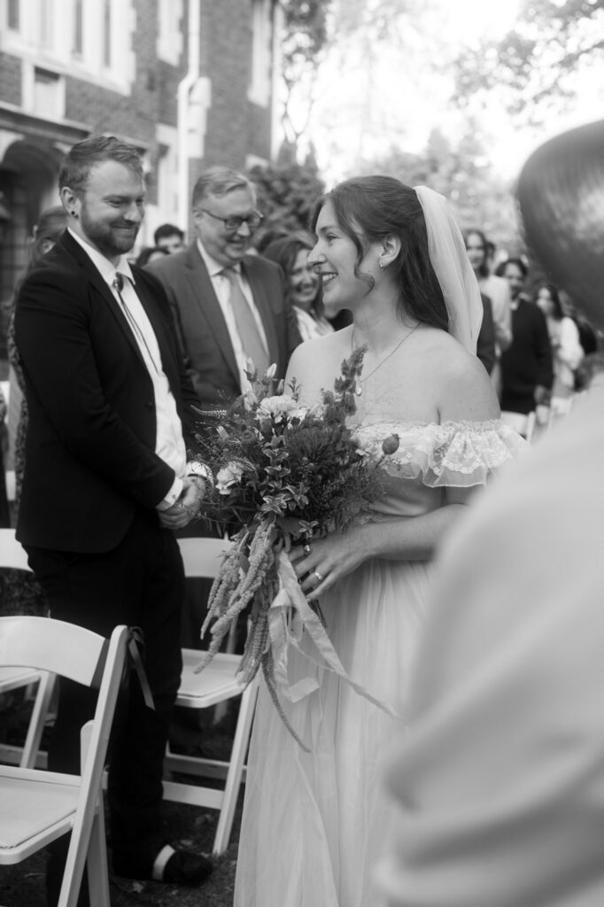 bride walking down aisle